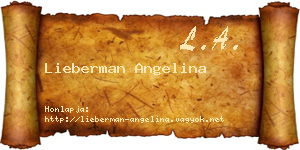 Lieberman Angelina névjegykártya